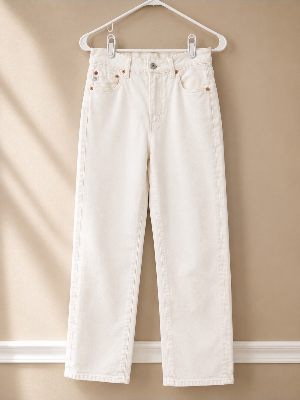 ⁠AG Adriano Goldschmied.  Brink ley Mid Rise straight premium denim (26 x28)